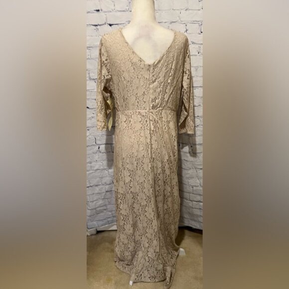 NWT Jessica, London Cream evening Lace Long Sleeve, dress Gown Size 14 - Picture 6 of 8